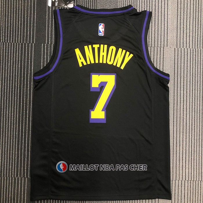 Maillot Los Angeles Lakers Carmelo Anthony NO 7 Ville 2019-20 Noir